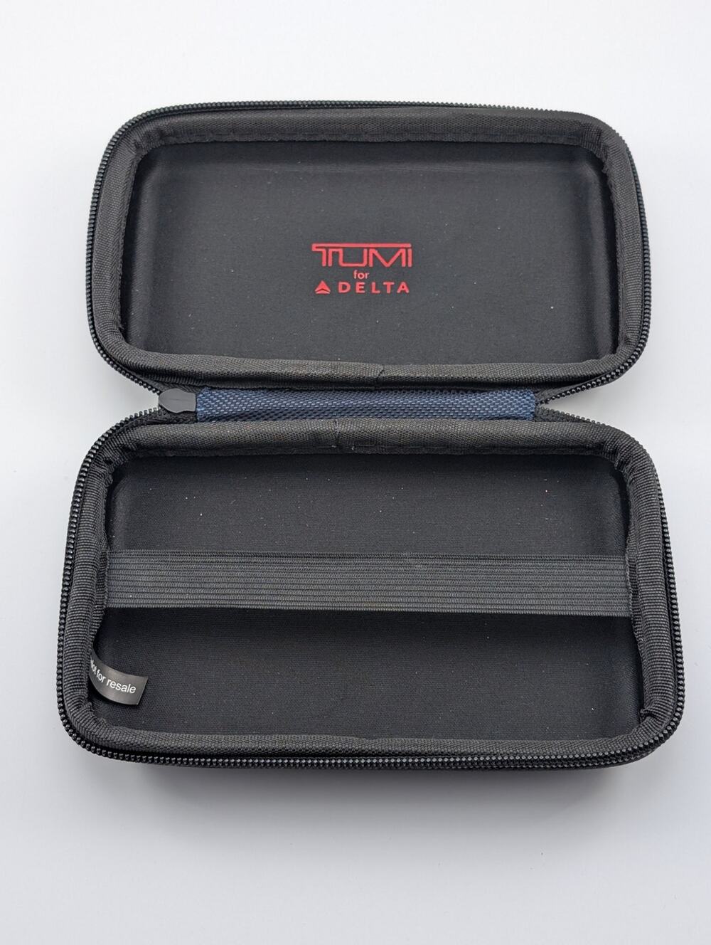 Tumi Hard Shell For Delta Amenity Kit Travel Case Navy Blue -EMPTY-